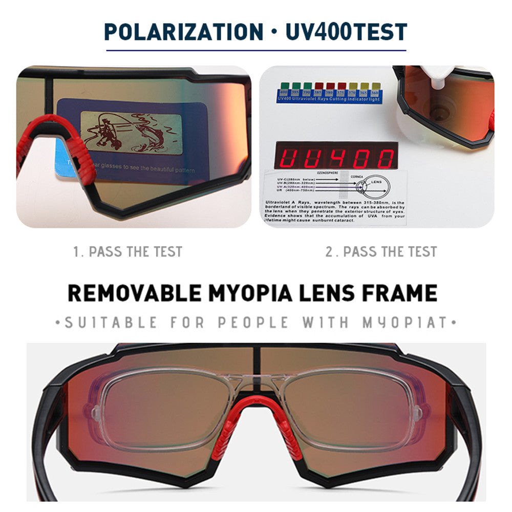 AIELBRO Polarized Sports Shades With Myopia Inner Frame