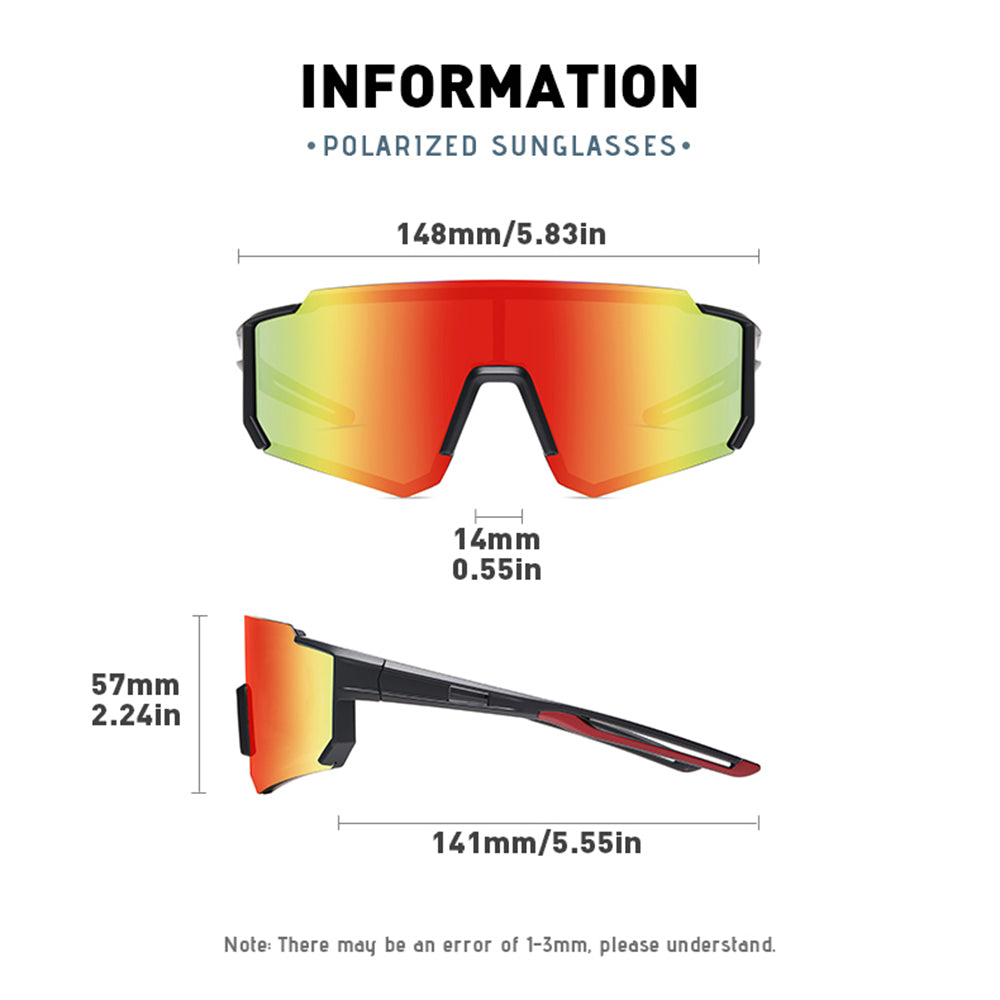 AIELBRO Polarized Sports Shades With Myopia Inner Frame